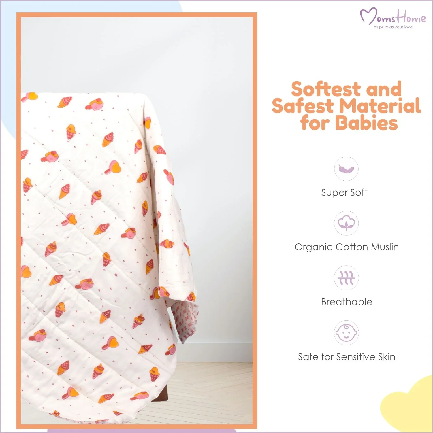 Ac Quilt Blanket cum Bedspread | 0-3 Years | 100X120 cm | Pack of 1 - Image 7