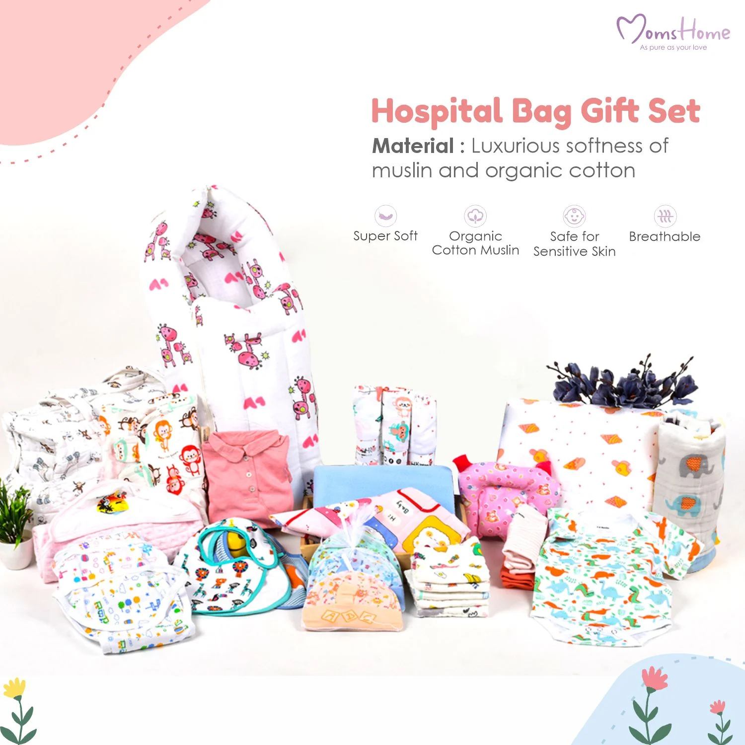 All Muslin Nursing and Bedding Gift set ( 18 items) - Image 3